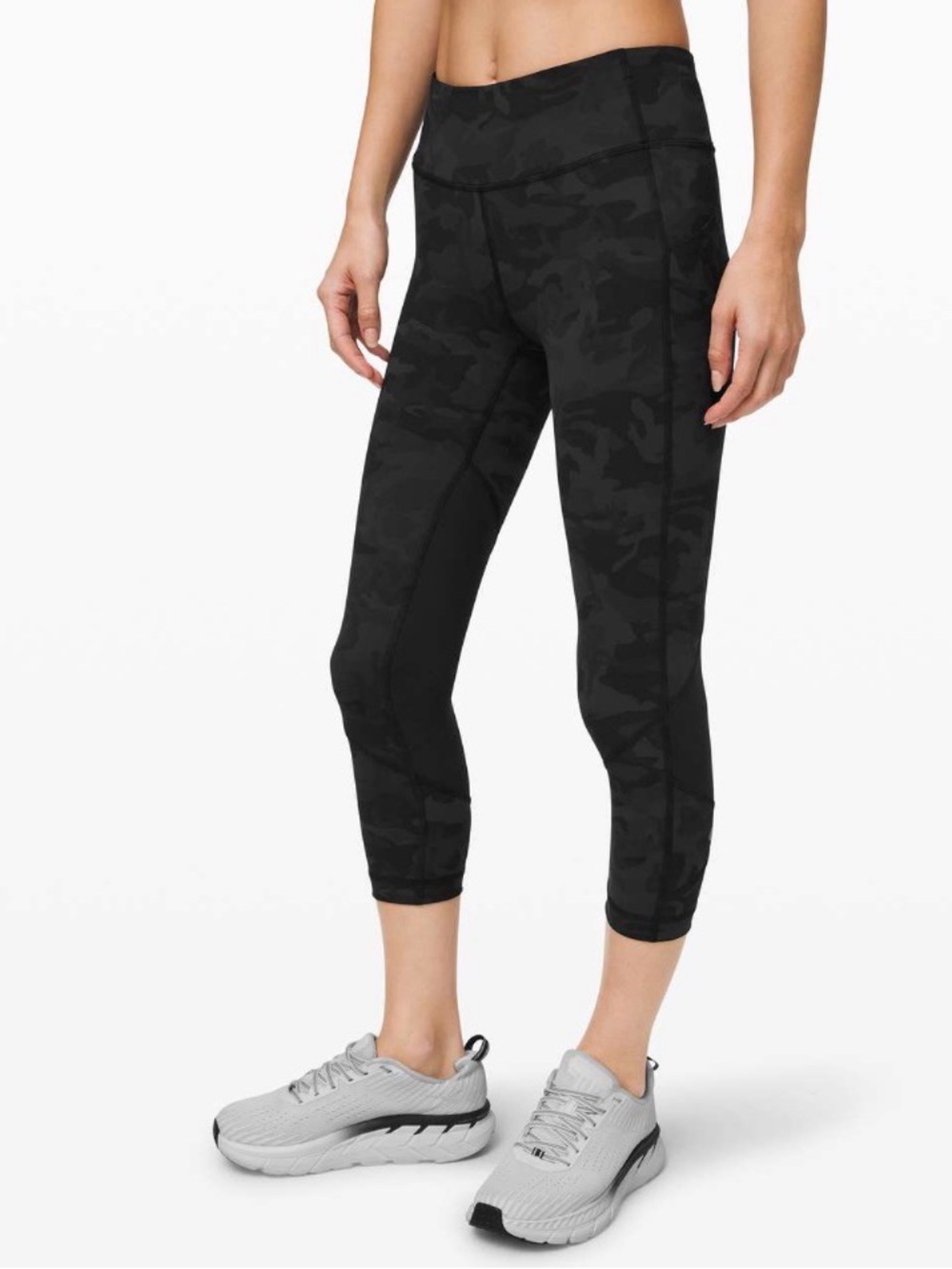 Lululemon Black Camo High-Rise Crop Leggings size 6